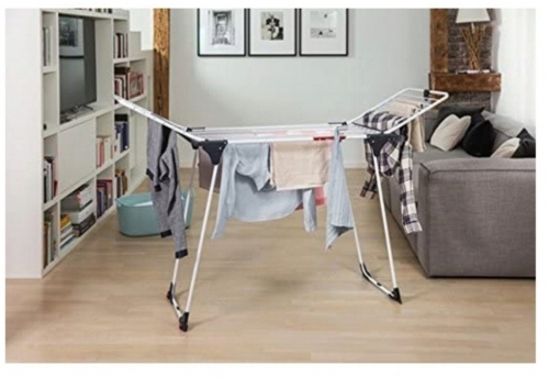 Uscator de rufe King Vileda, 20 m capacitate de uscare, otel, gri